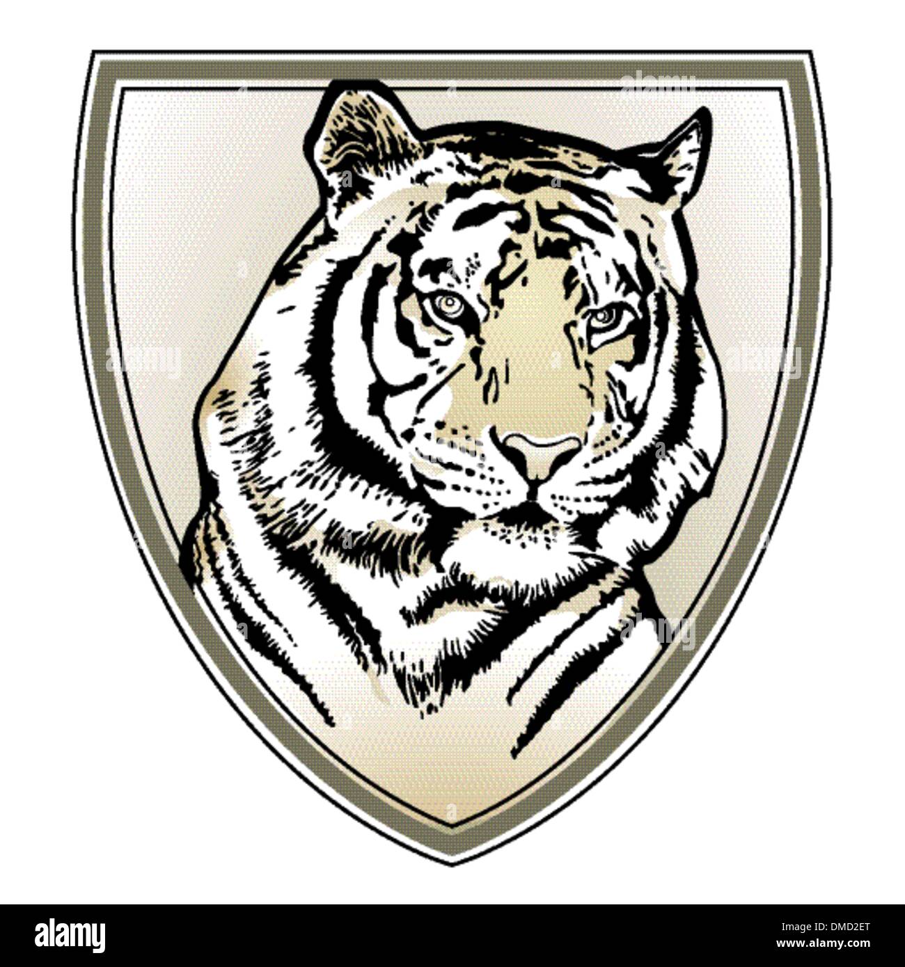 Tiger crest Stock Vector
