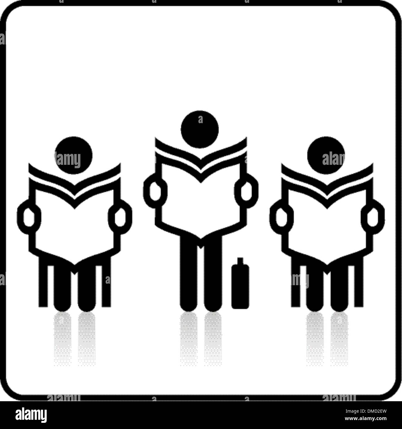 want to read in peace Stock Vector