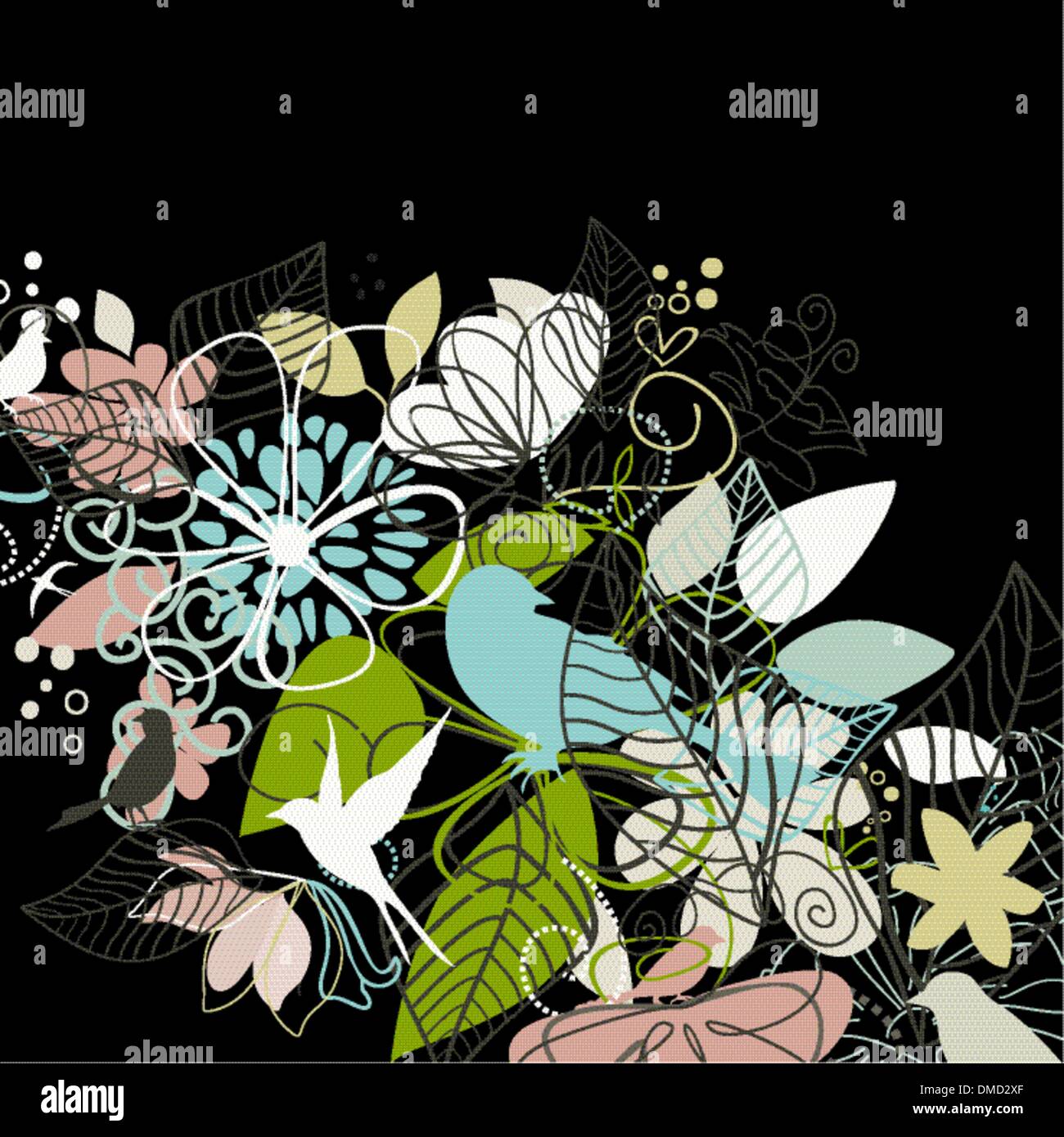 Birds a flower Stock Vector Image & Art - Alamy