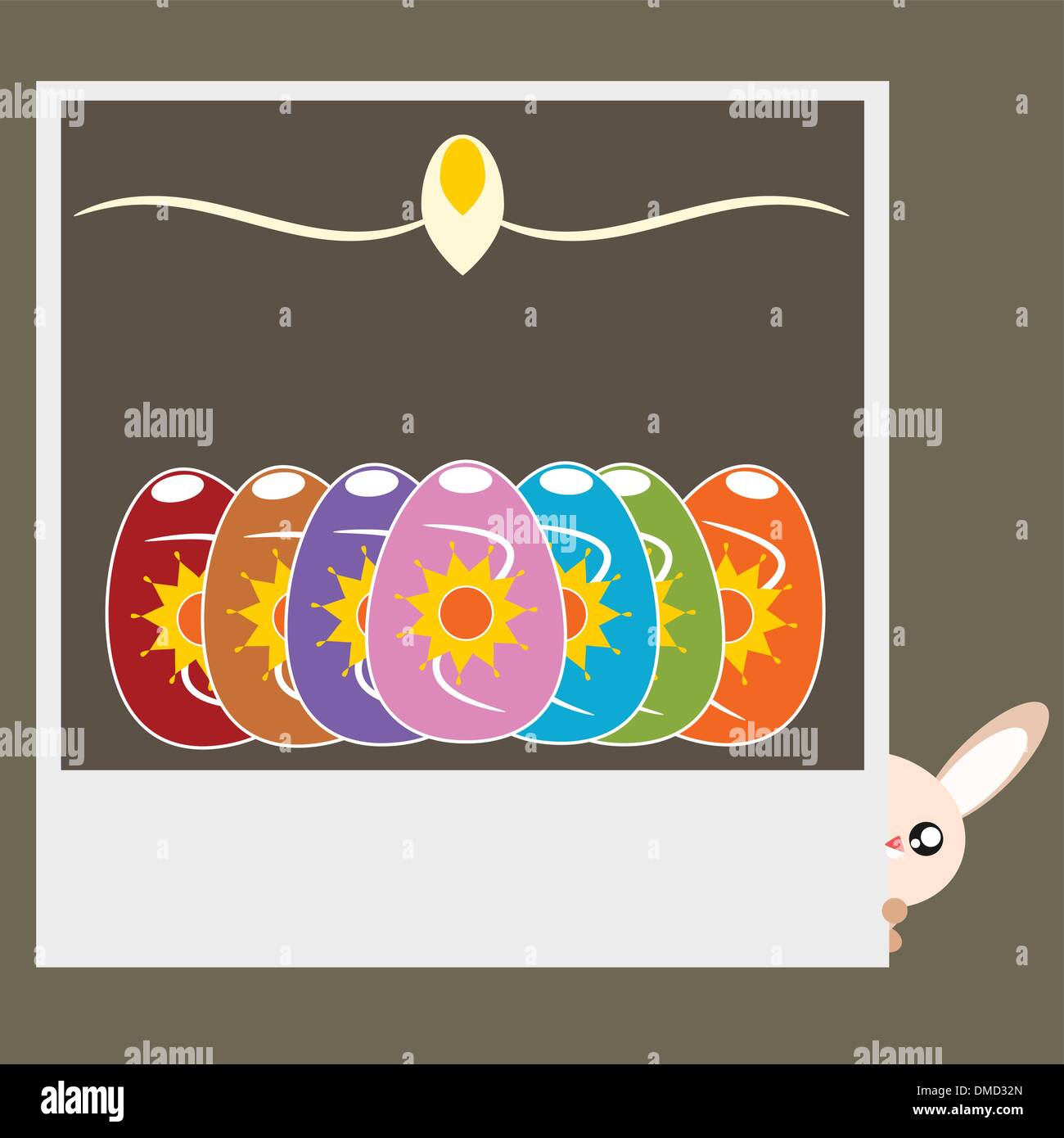 Easter egg and rabbit illustration Stock Vector Image & Art - Alamy
