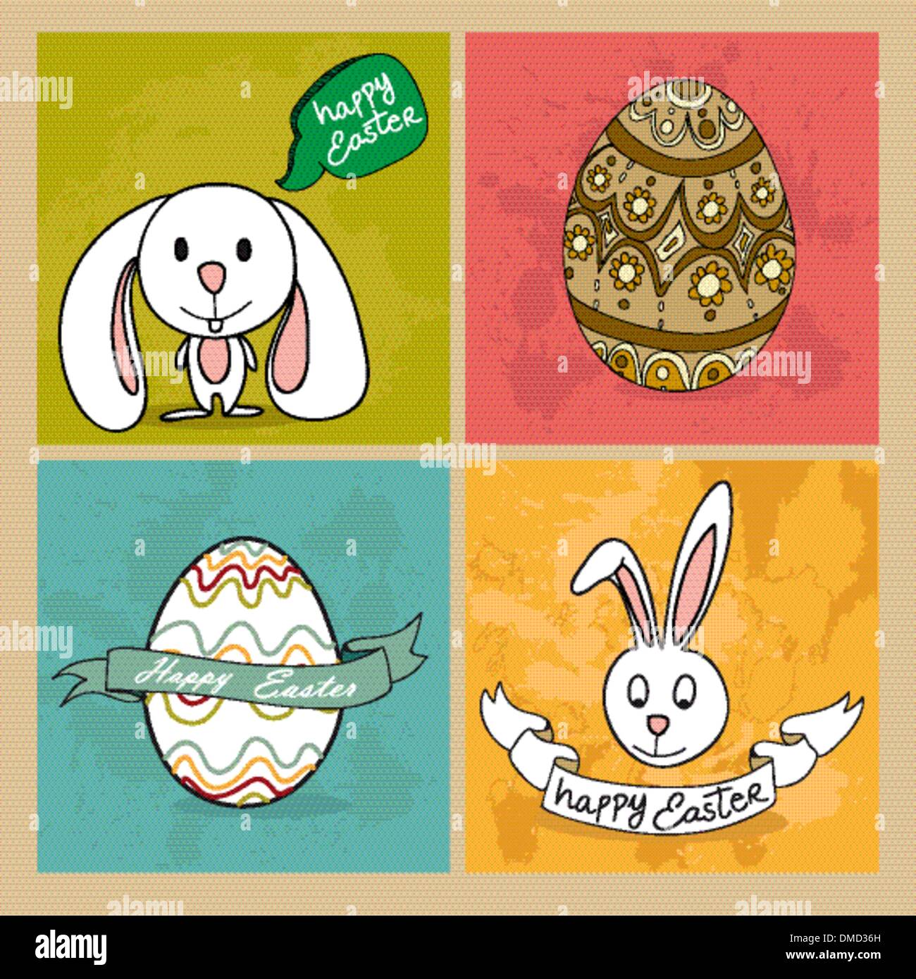 Happy Easter elements set Stock Vector Image & Art - Alamy