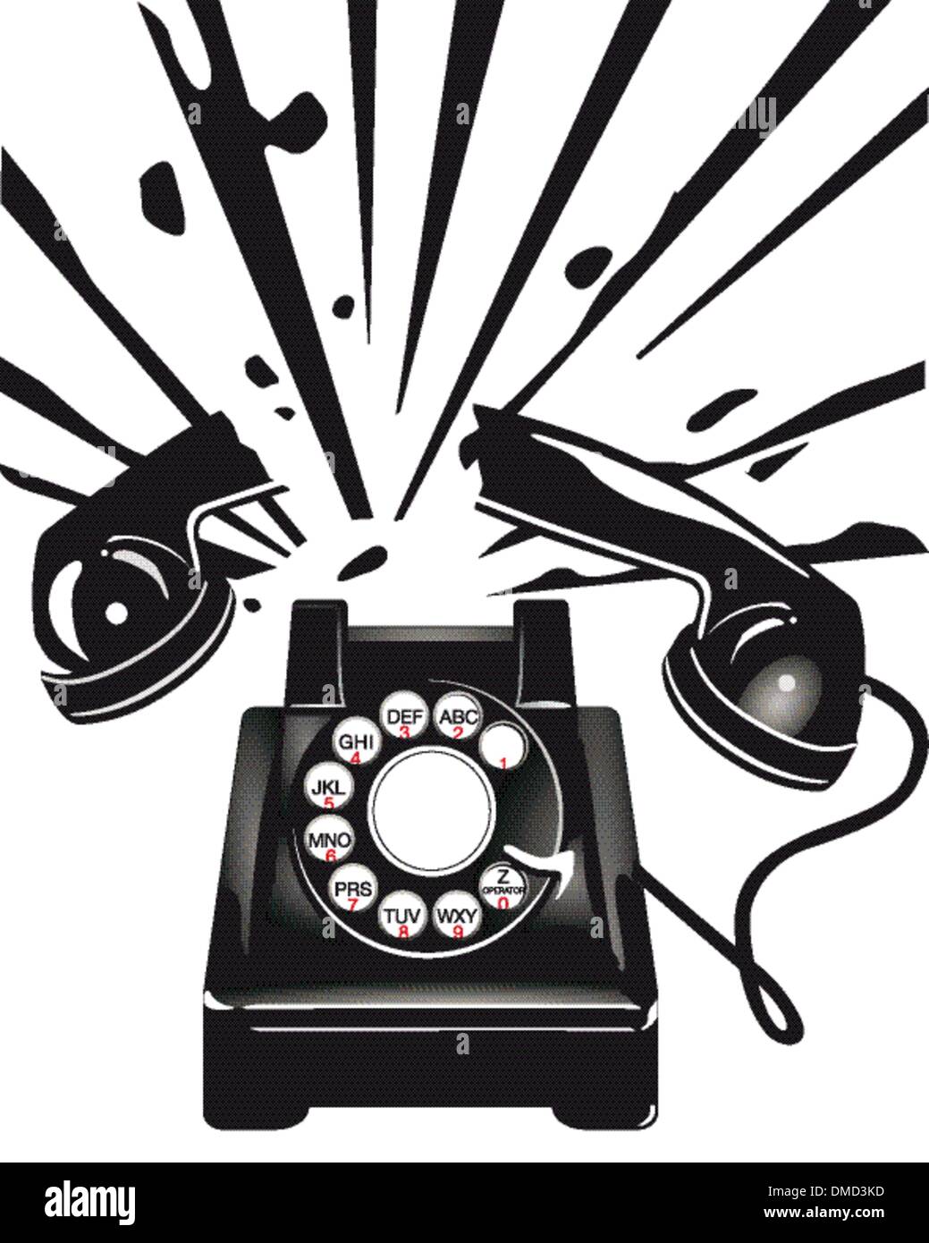 Telephone terror Stock Vector