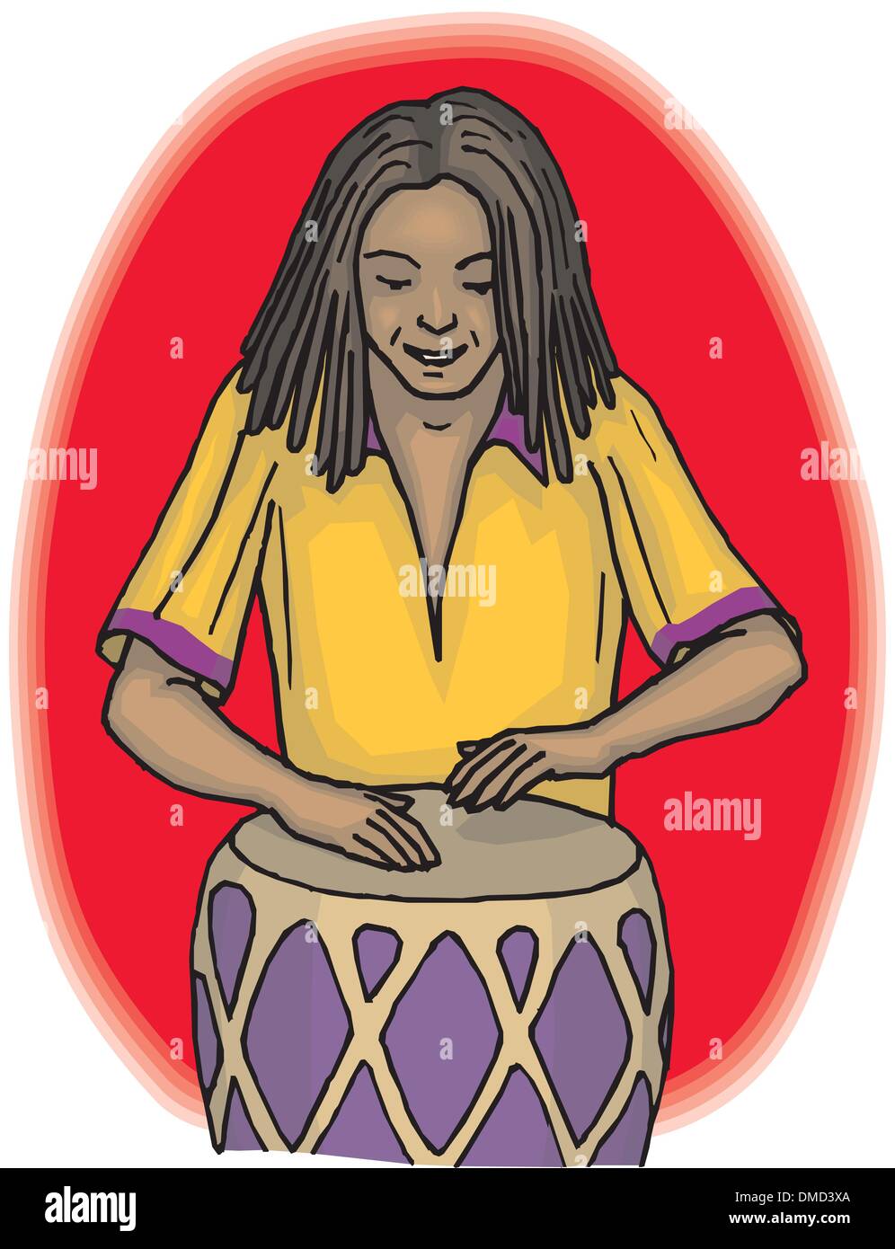 Playing drums Stock Vector