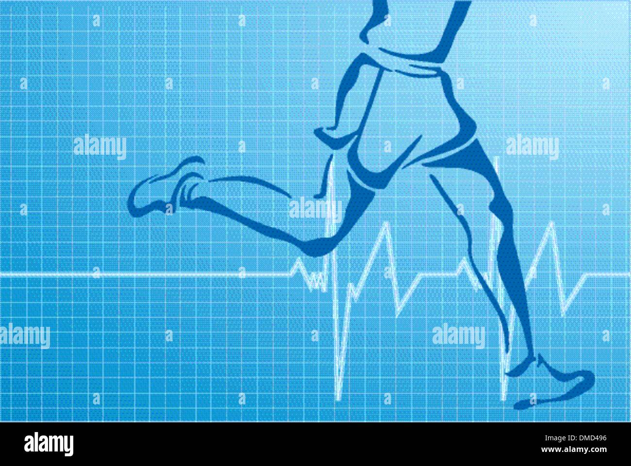 runner health Stock Vector