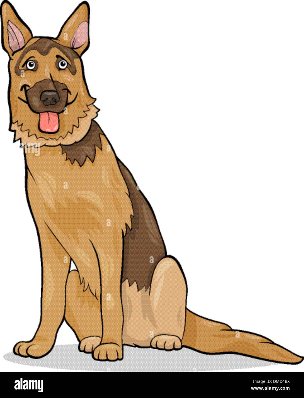 german shepherd dog cartoon illustration Stock Vector Image & Art Alamy