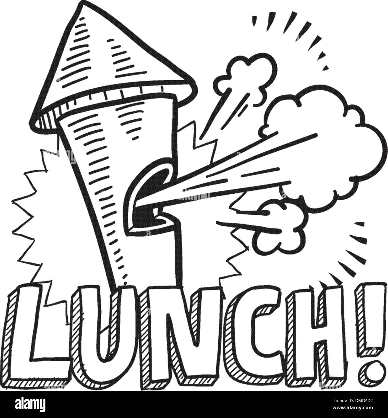 Lunch break sketch Stock Vector