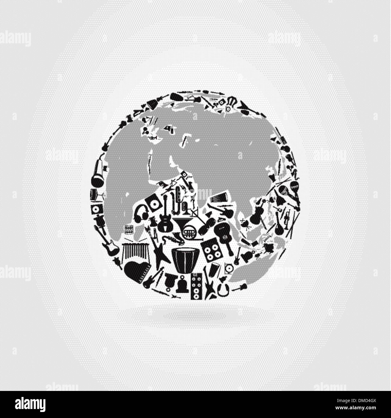 Music a planet Stock Vector Image & Art - Alamy