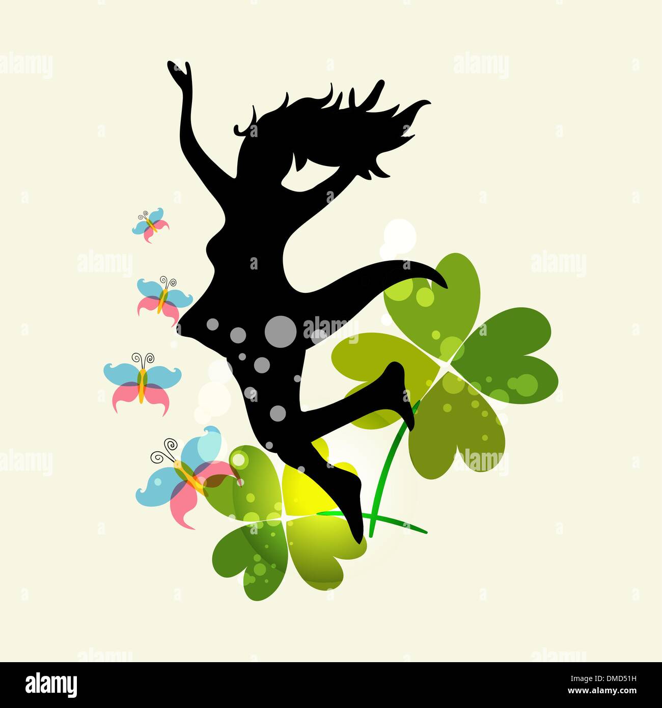 Spring Woman freedom Stock Vector