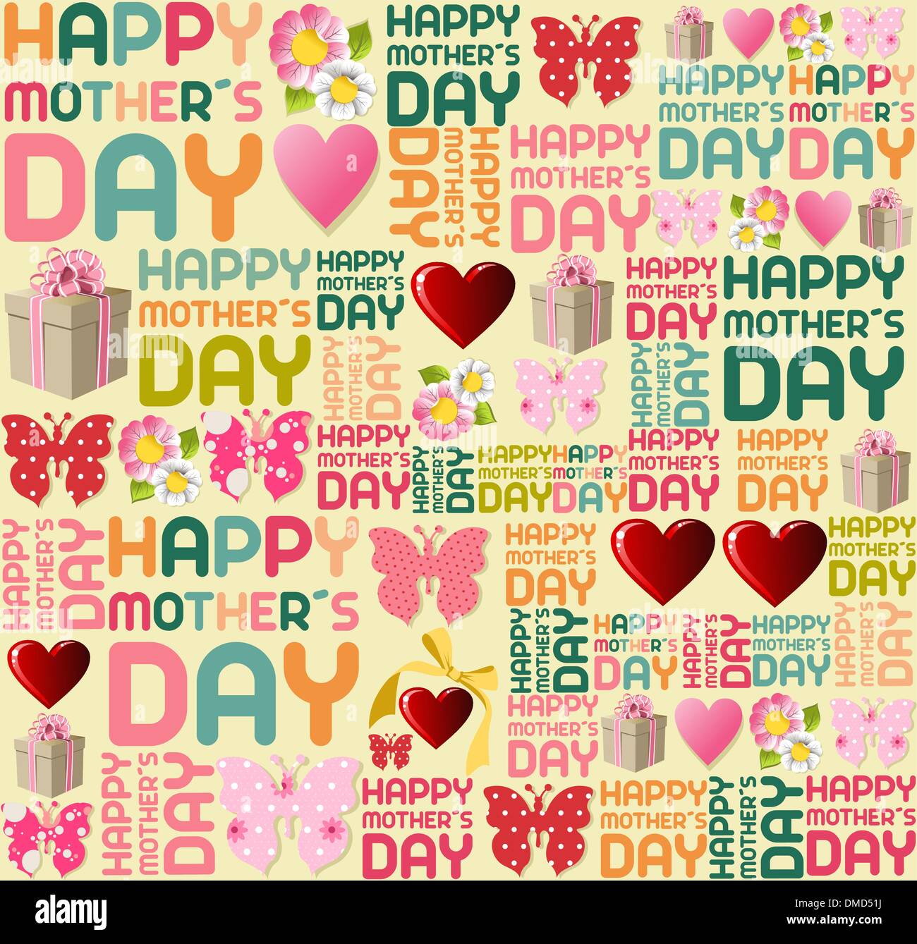 Happy mother Day pattern Stock Vector Image & Art - Alamy