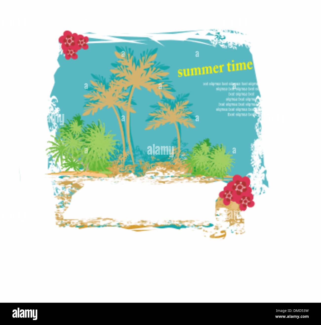 vector summer background with palm trees Stock Vector Image & Art - Alamy