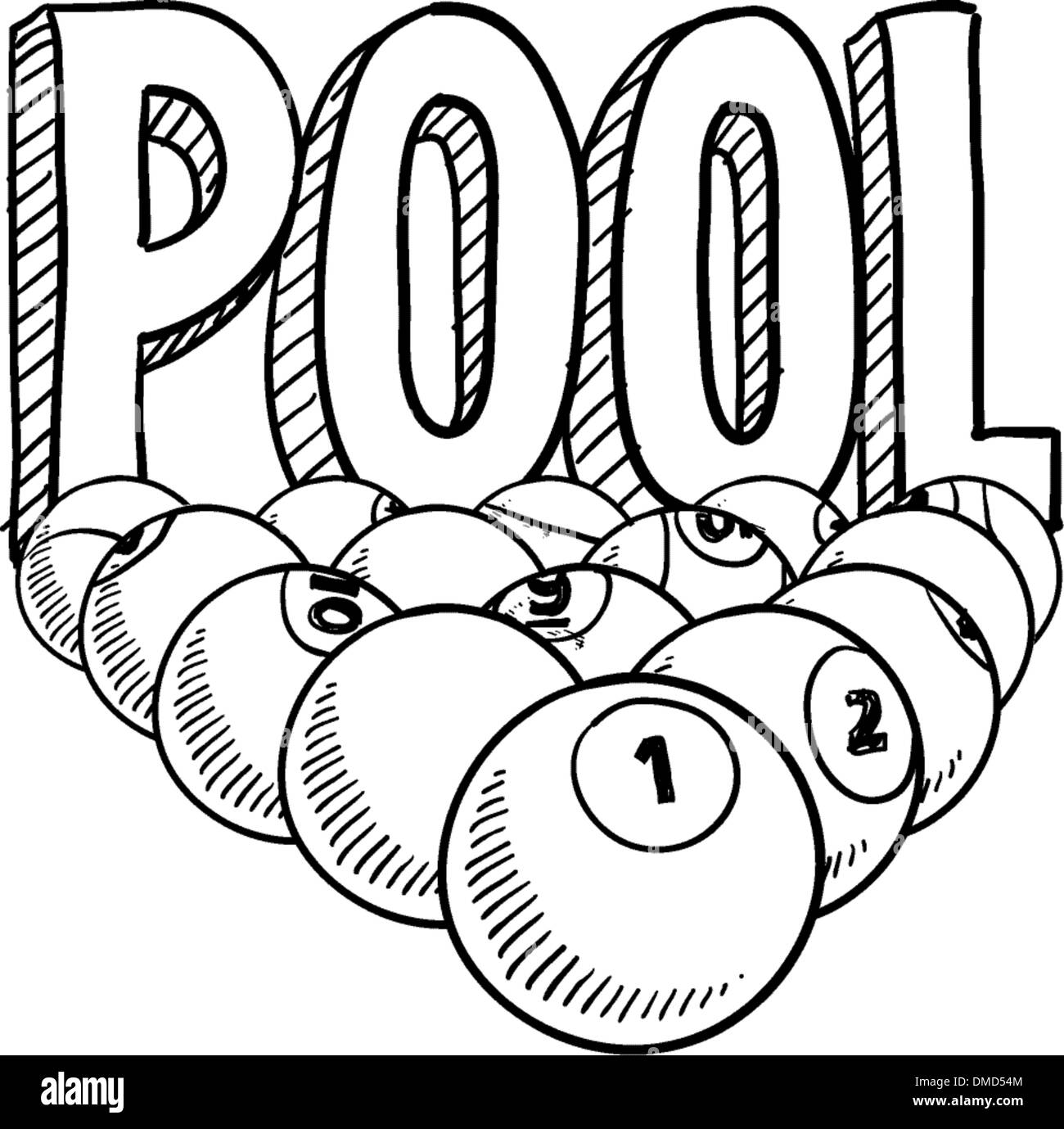Pool table balls break Black and White Stock Photos & Images - Alamy