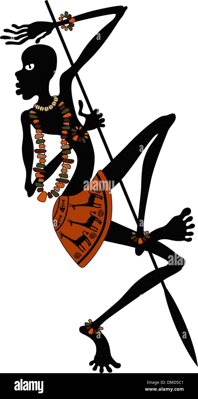 African warrior silhouette hi-res stock photography and images - Alamy