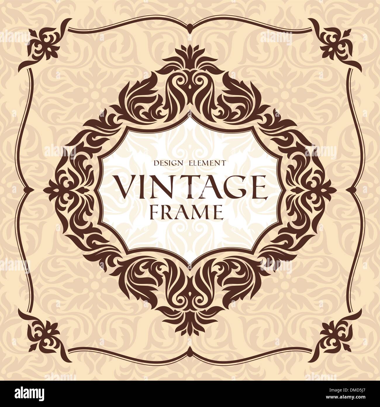 vintage floral frame Stock Vector Image & Art - Alamy