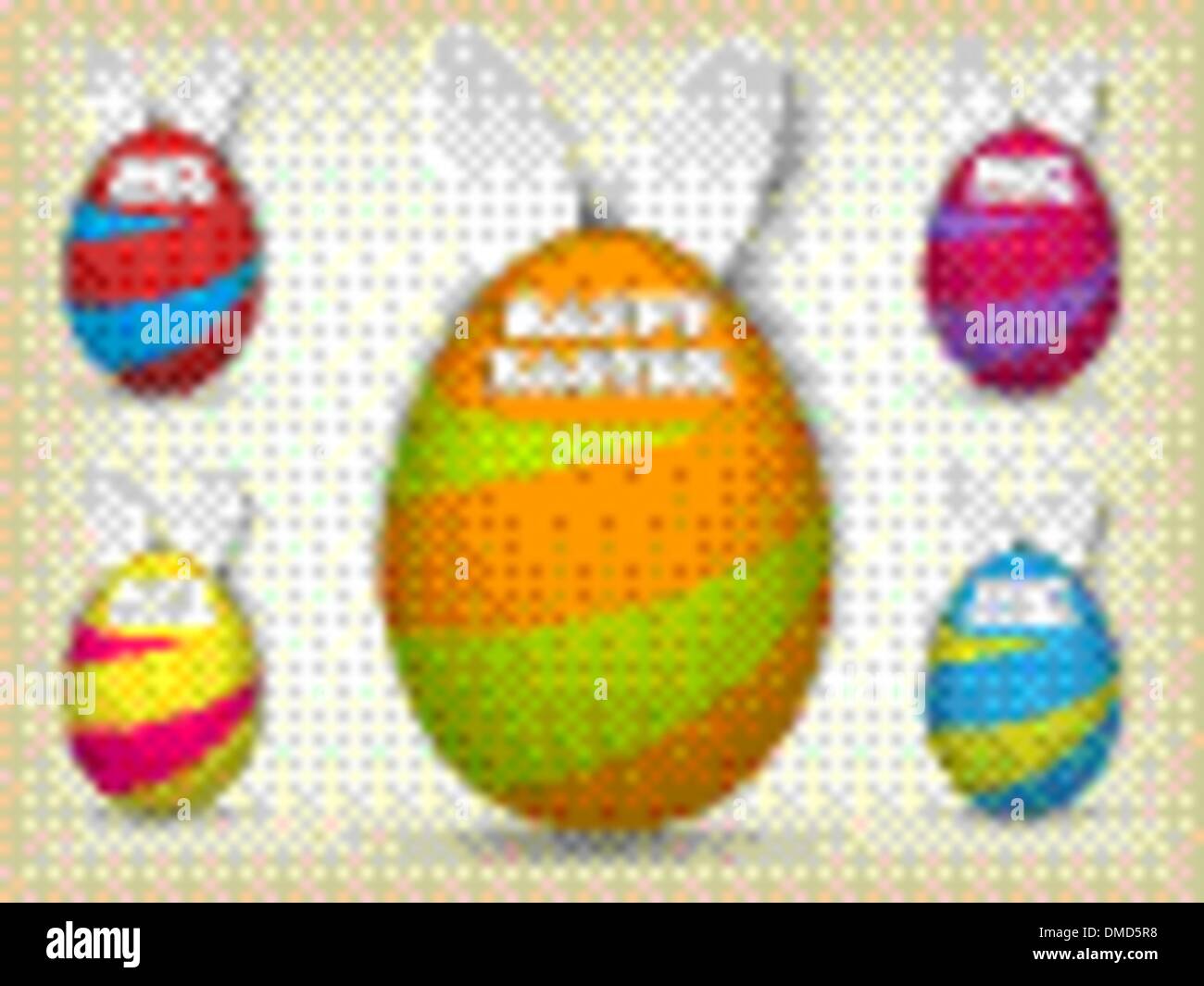 Happy Easter Rabbit Bunny Easter Egg Set Stock Vector Image & Art - Alamy