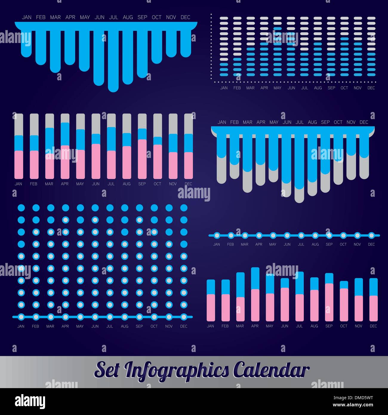 Detail calendar infographic vector illustration. Information Graphics Stock Vector