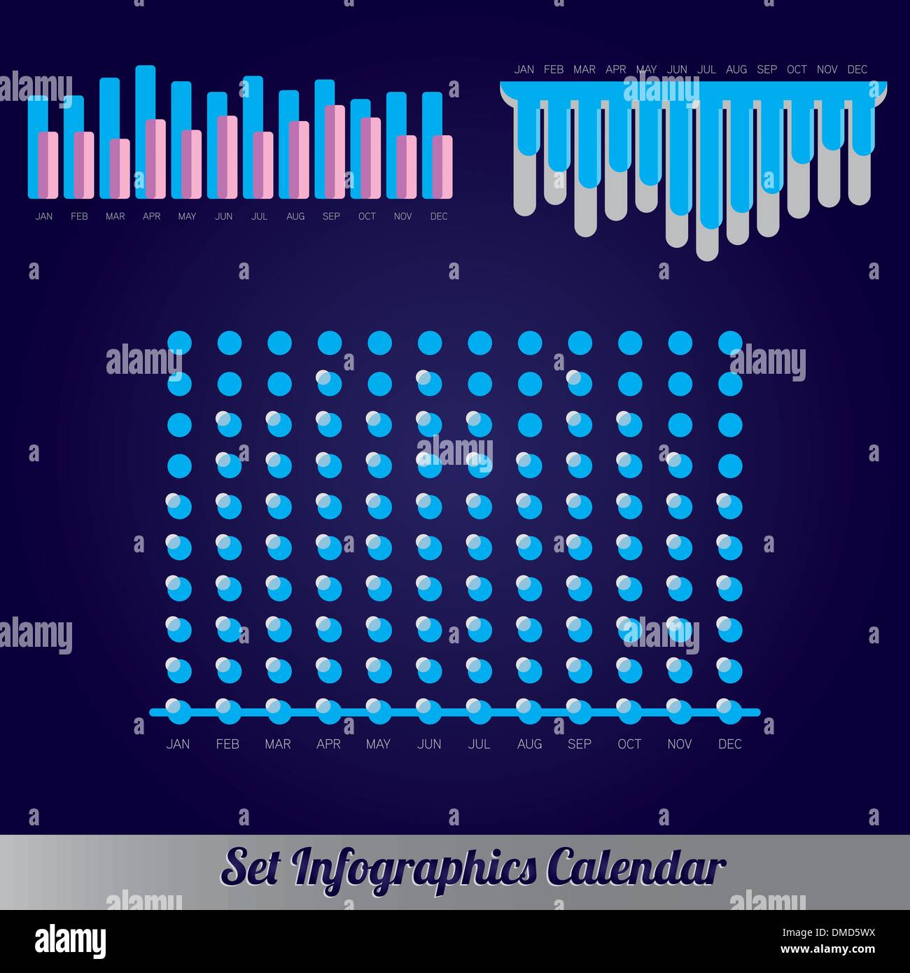 Detail calendar infographic vector illustration. Information Graphics Stock Vector