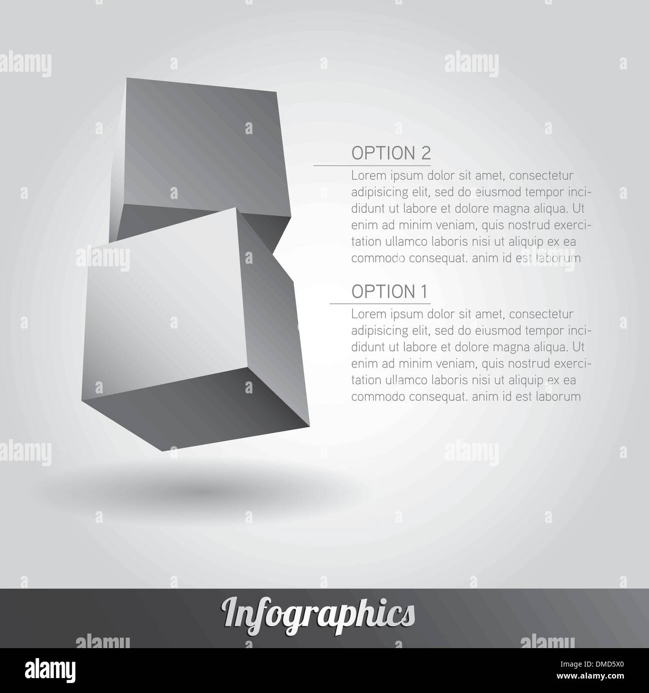 Cube infographics vector Stock Vector