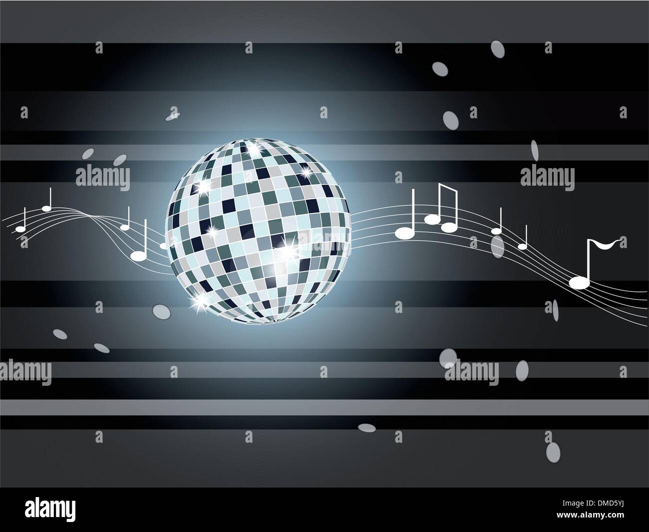 Vector illustration with mirror ball Stock Vector Image & Art Alamy