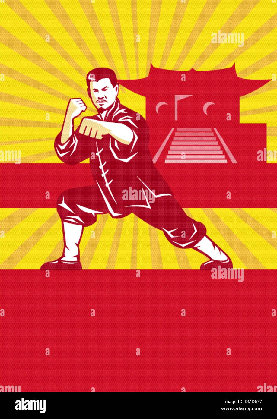 Shaolin temple kung fu Stock Vector Images - Alamy