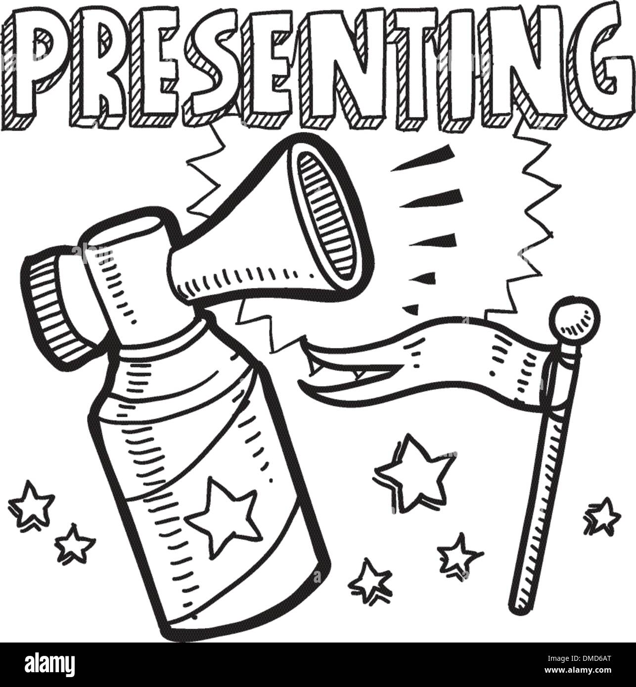 Presenting air horn sketch Stock Vector Image & Art Alamy