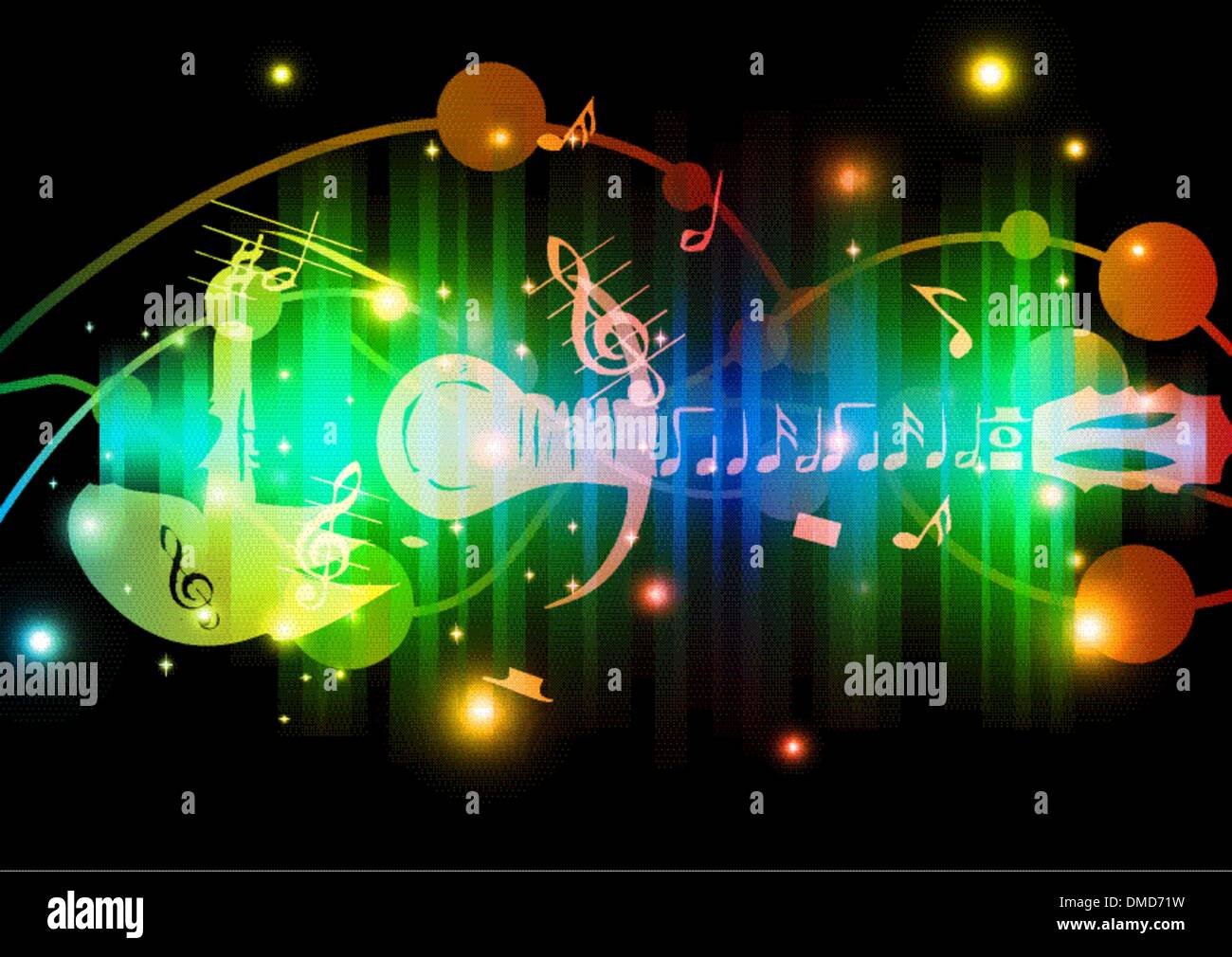 abstract art colorful music background Stock Vector