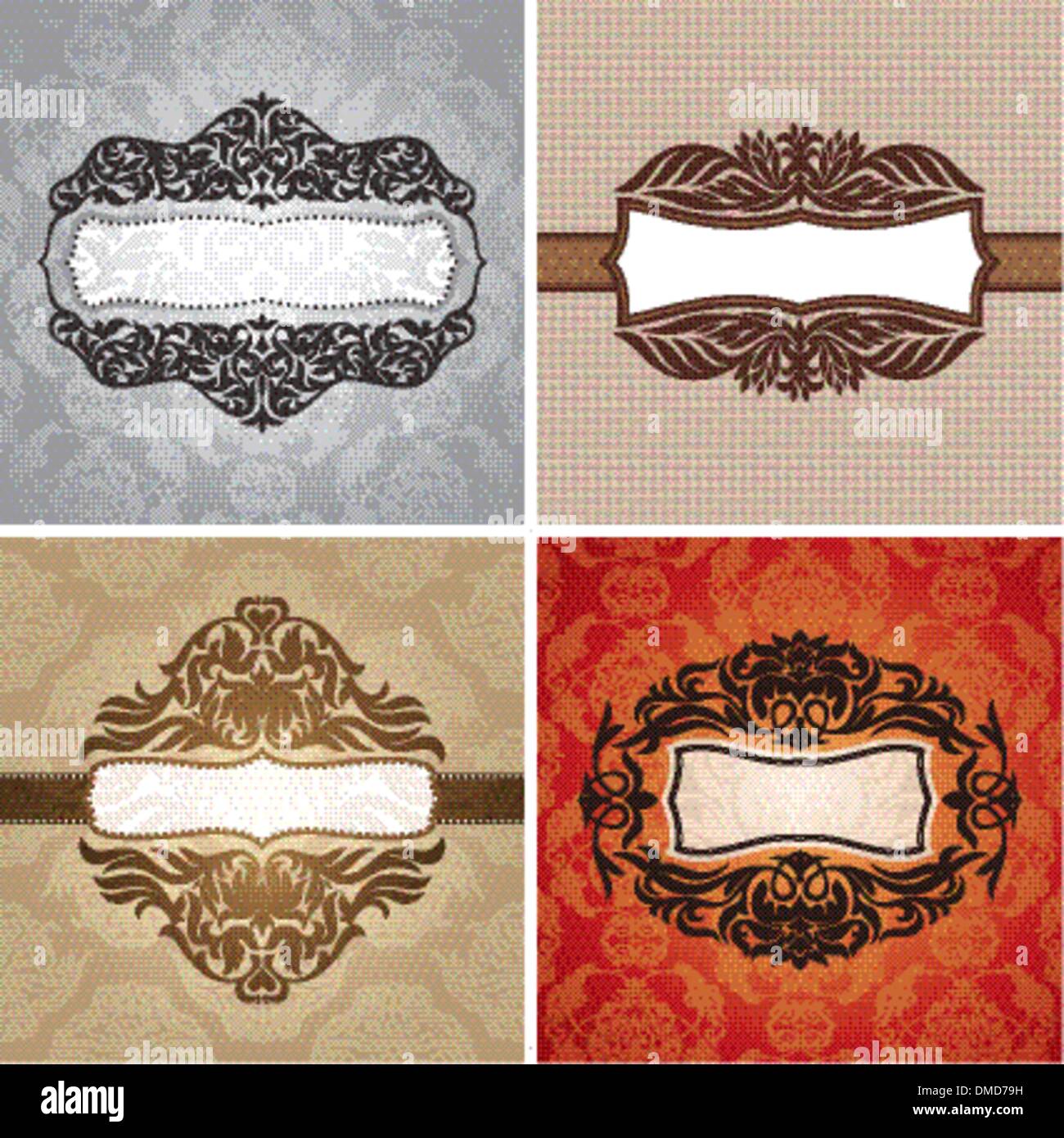 Set of vintage frames Stock Vector Image & Art Alamy