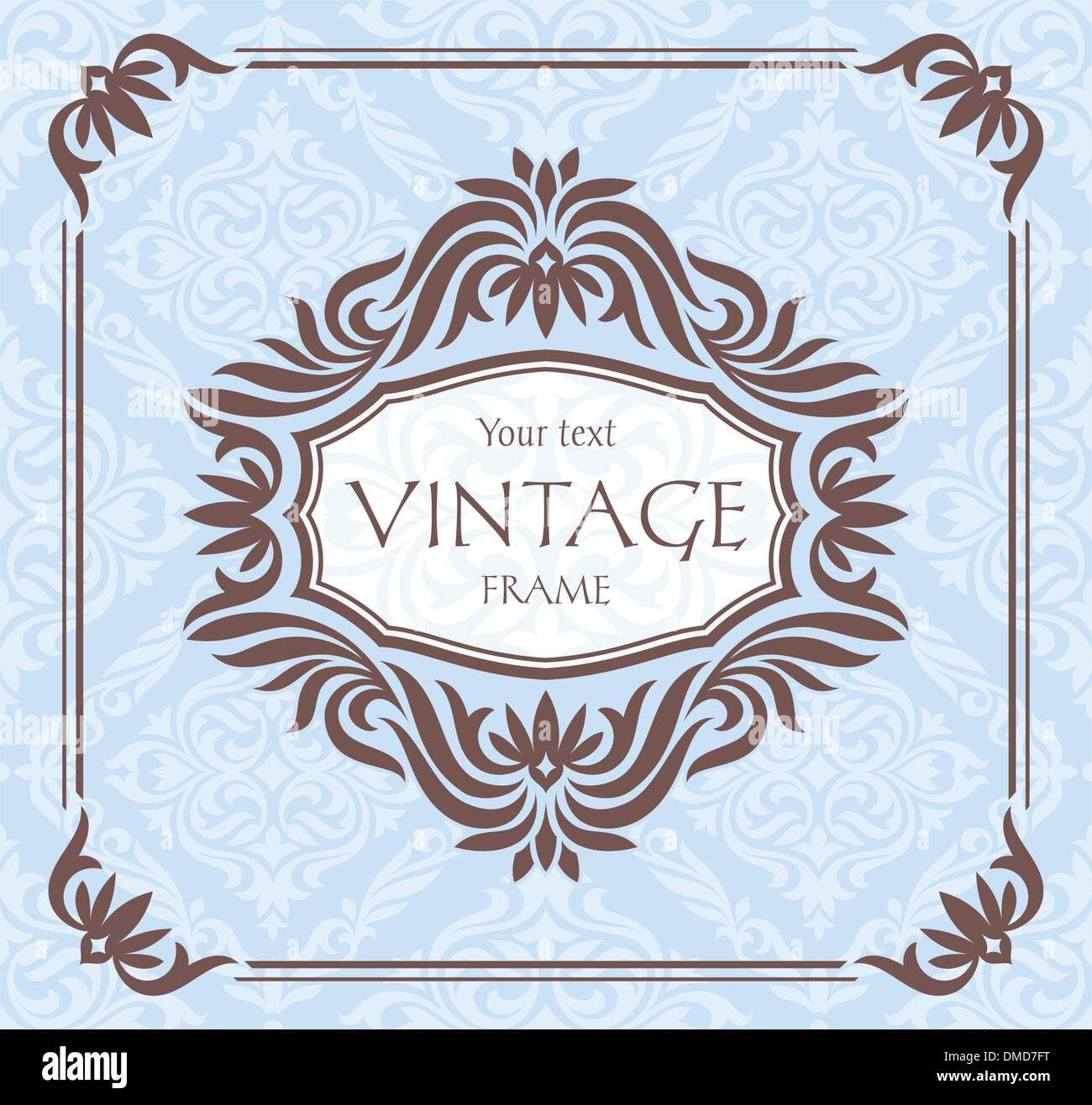 vintage floral frame Stock Vector Image & Art - Alamy