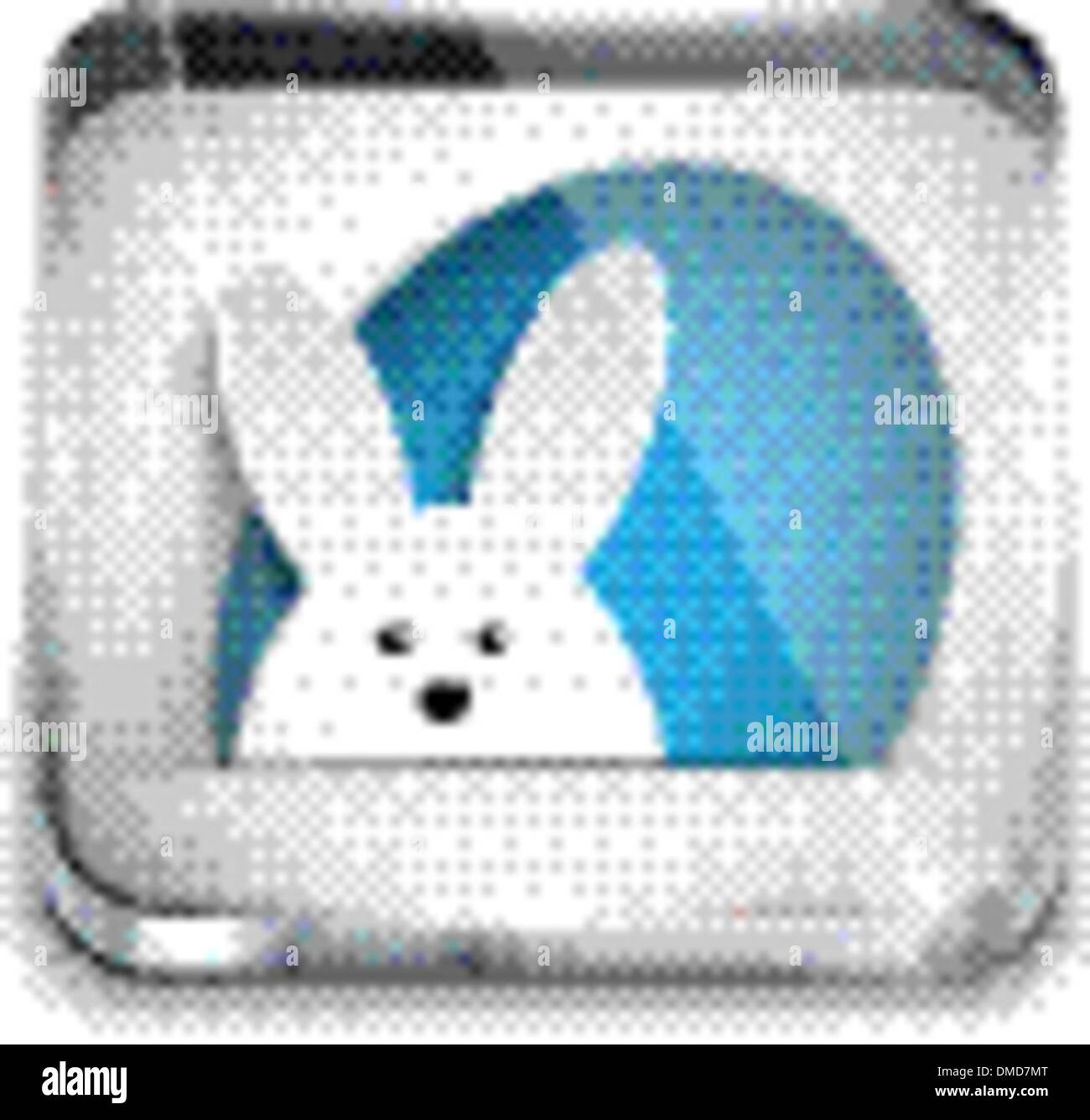 Happy Easter Glossy Application Button Stock Vector