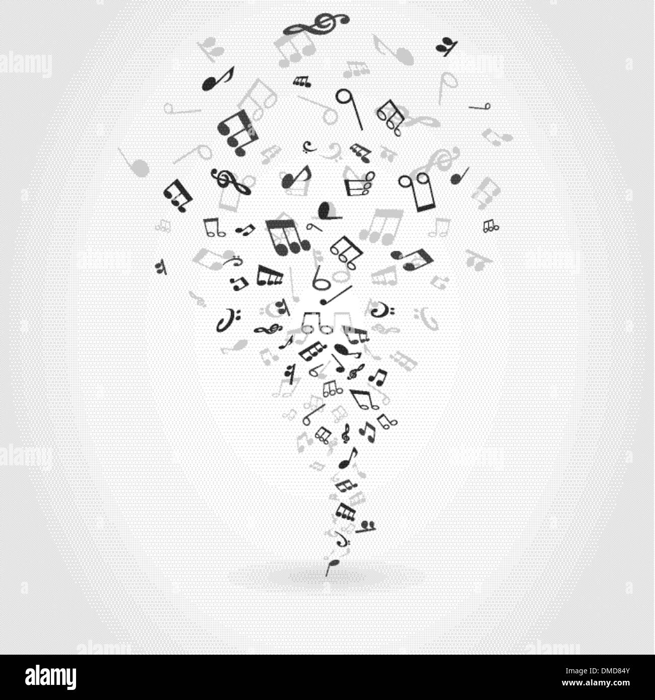 Modern art music abstract painting Black and White Stock Photos