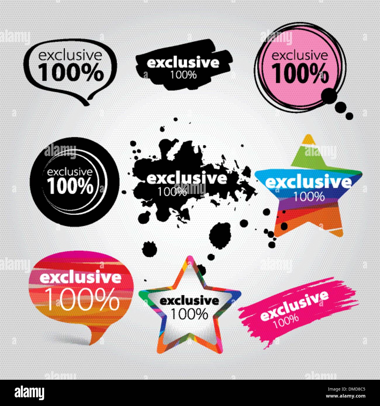 icons exclusive Stock Vector