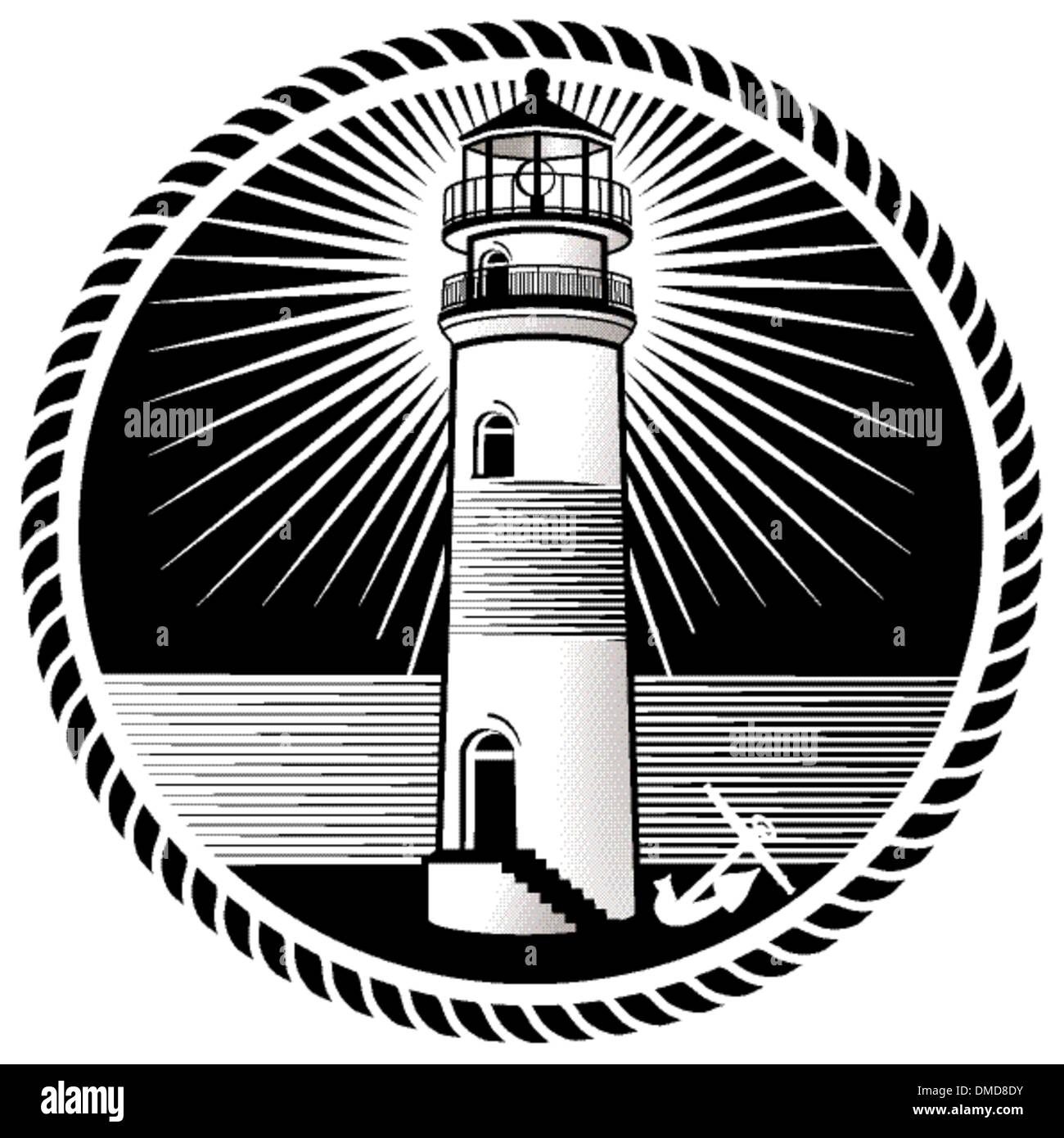 Lighthouse mark Stock Vector