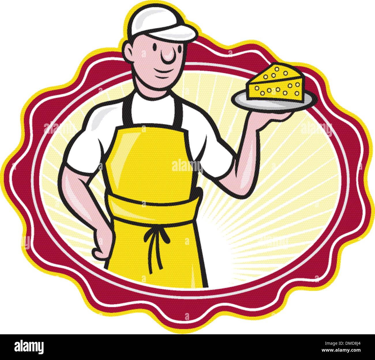 Worker cheese Stock Vector Images - Alamy