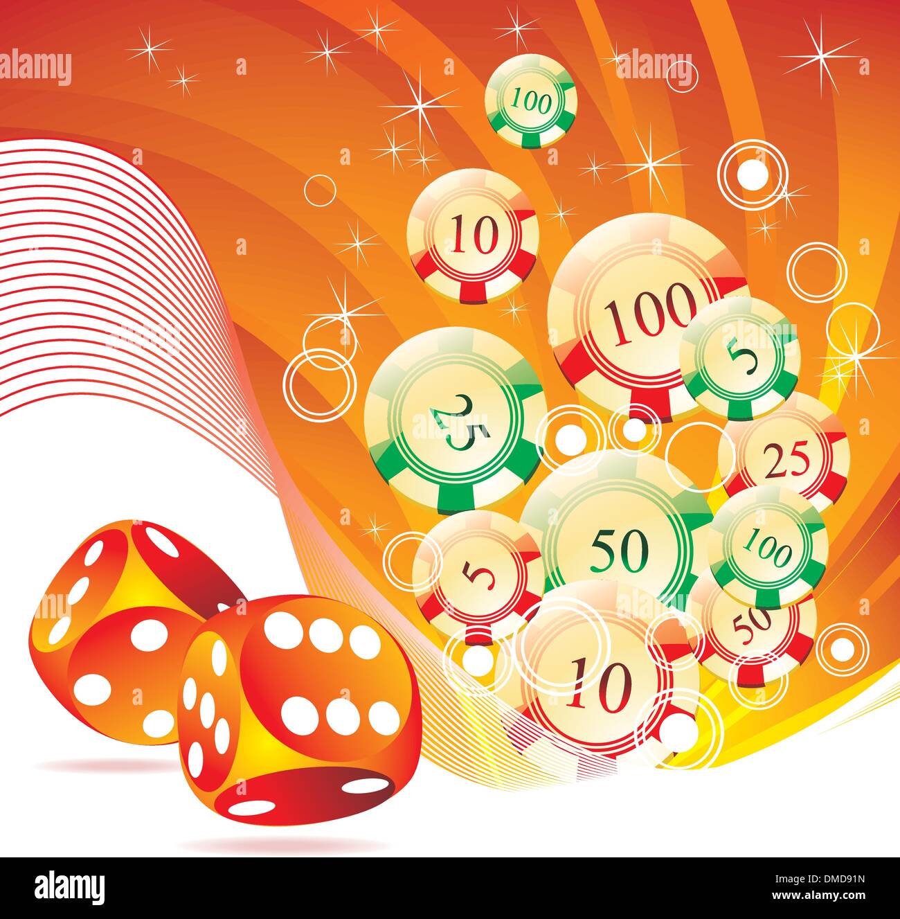 Vector illustration on a casino theme Stock Vector