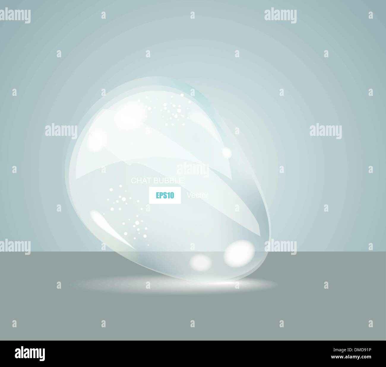 Vector Idea Bulbs. Glass Chat Bubbles Stock Vector