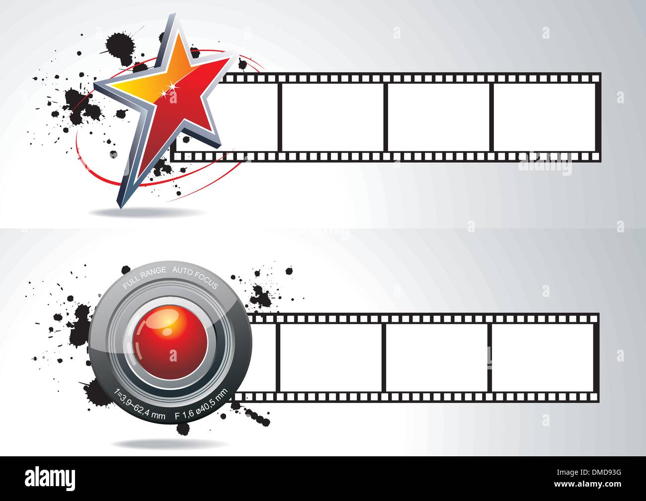vector realistic 3d film reel Stock Vector