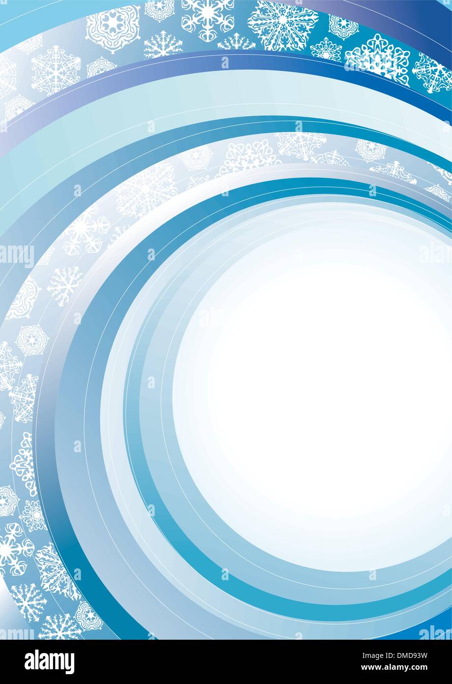 Blue Abstract Christmas background with white snowflakes Stock Vector ...