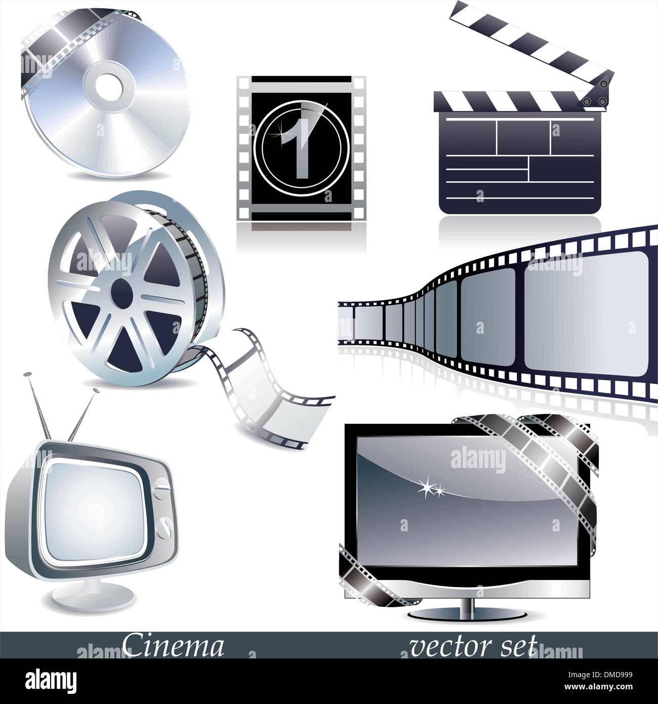 Vector cinema icons Stock Vector Image & Art - Alamy