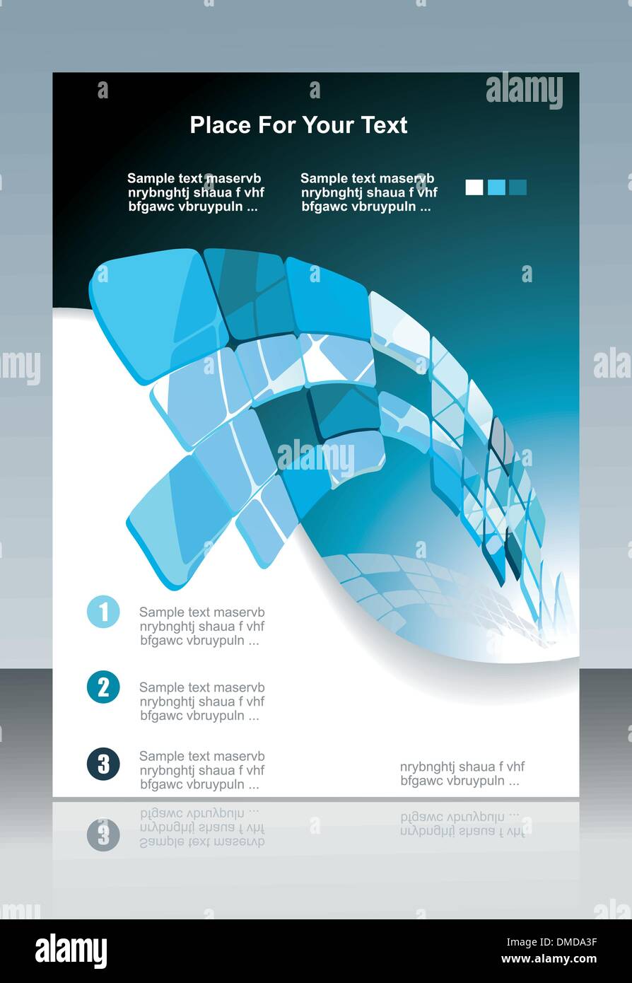 Blue technological banner. Vector illustration Stock Vector