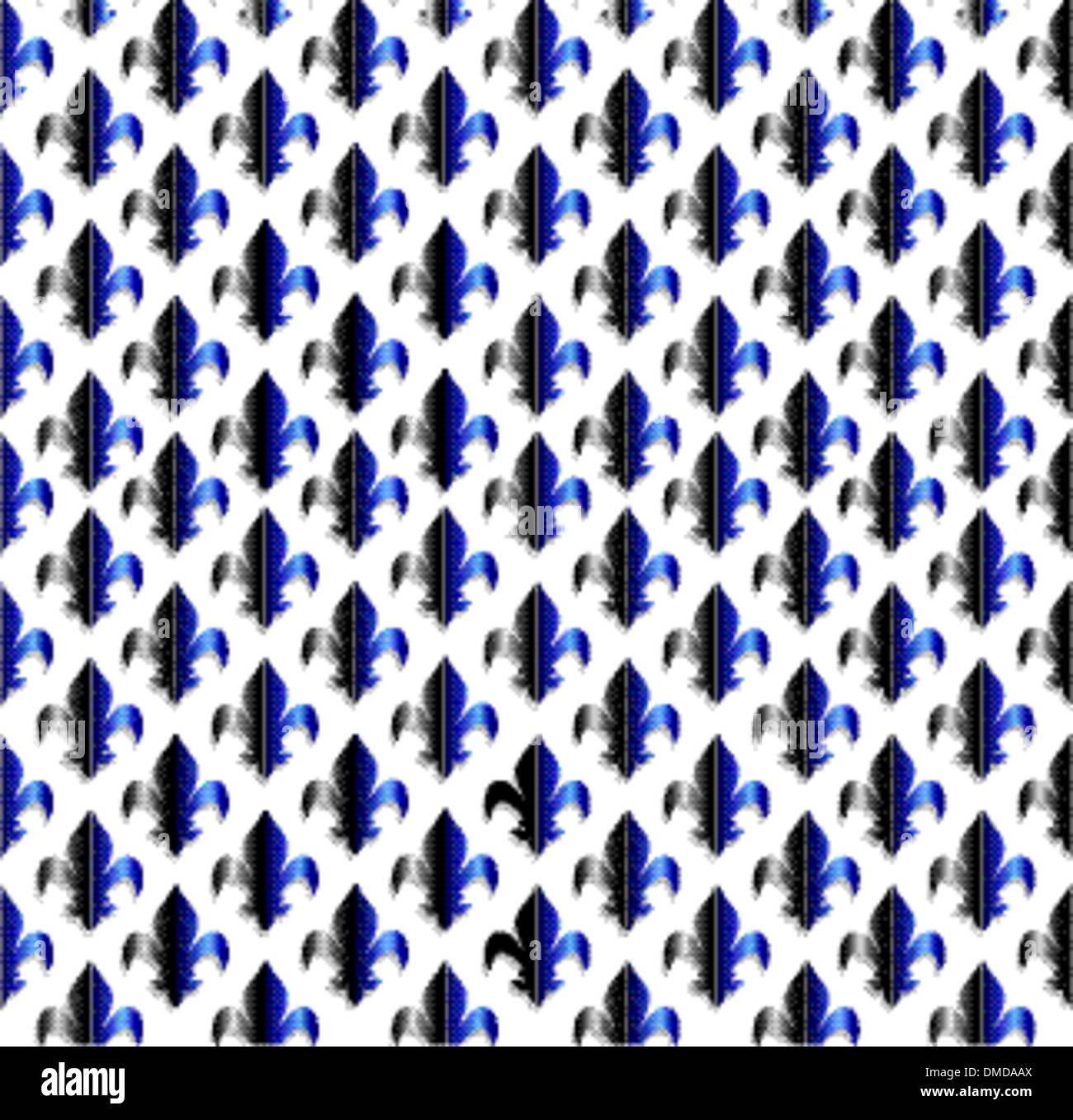 fleur-de-lis seamless pattern Stock Vector