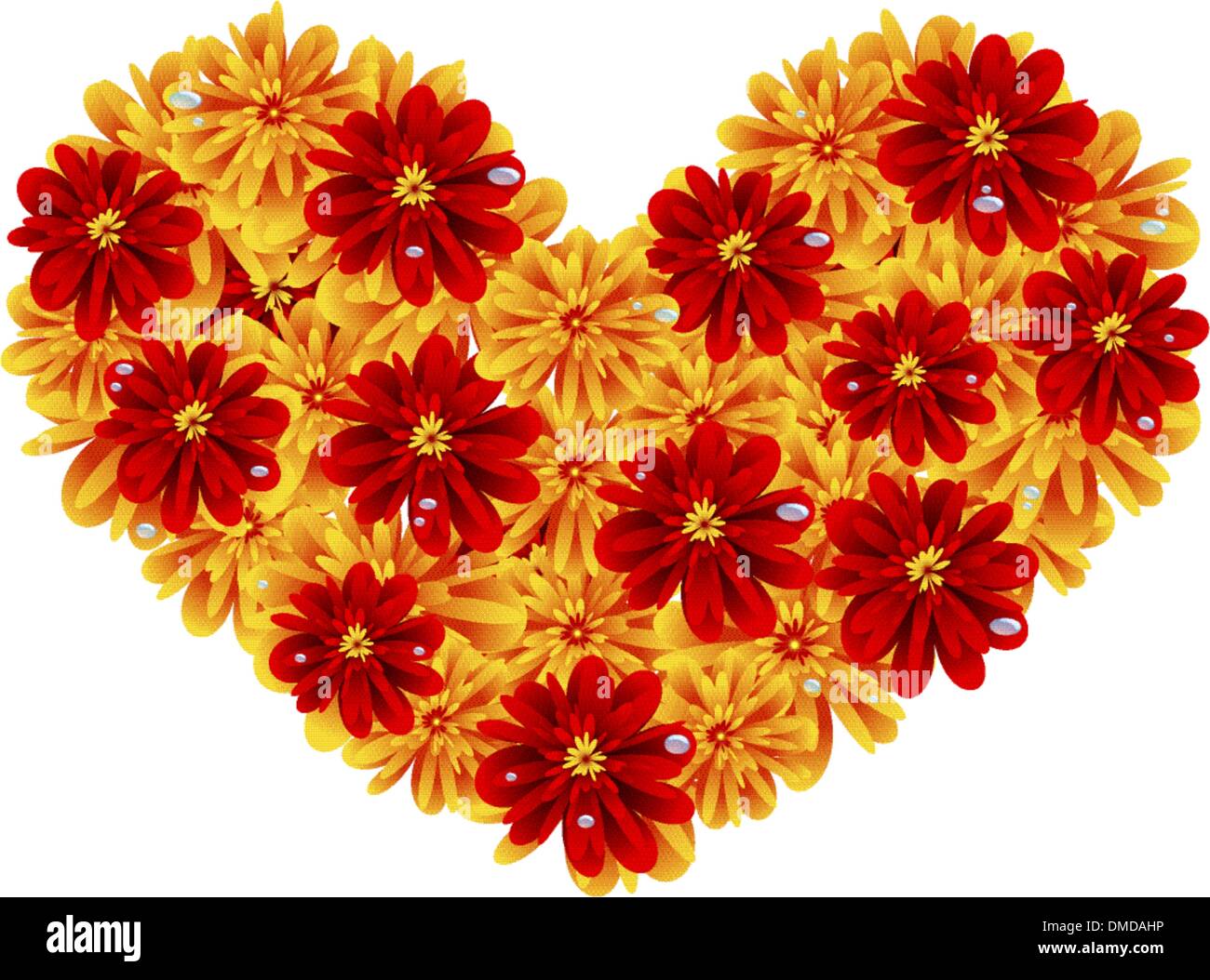 Heart of flowers Stock Vector Image & Art - Alamy