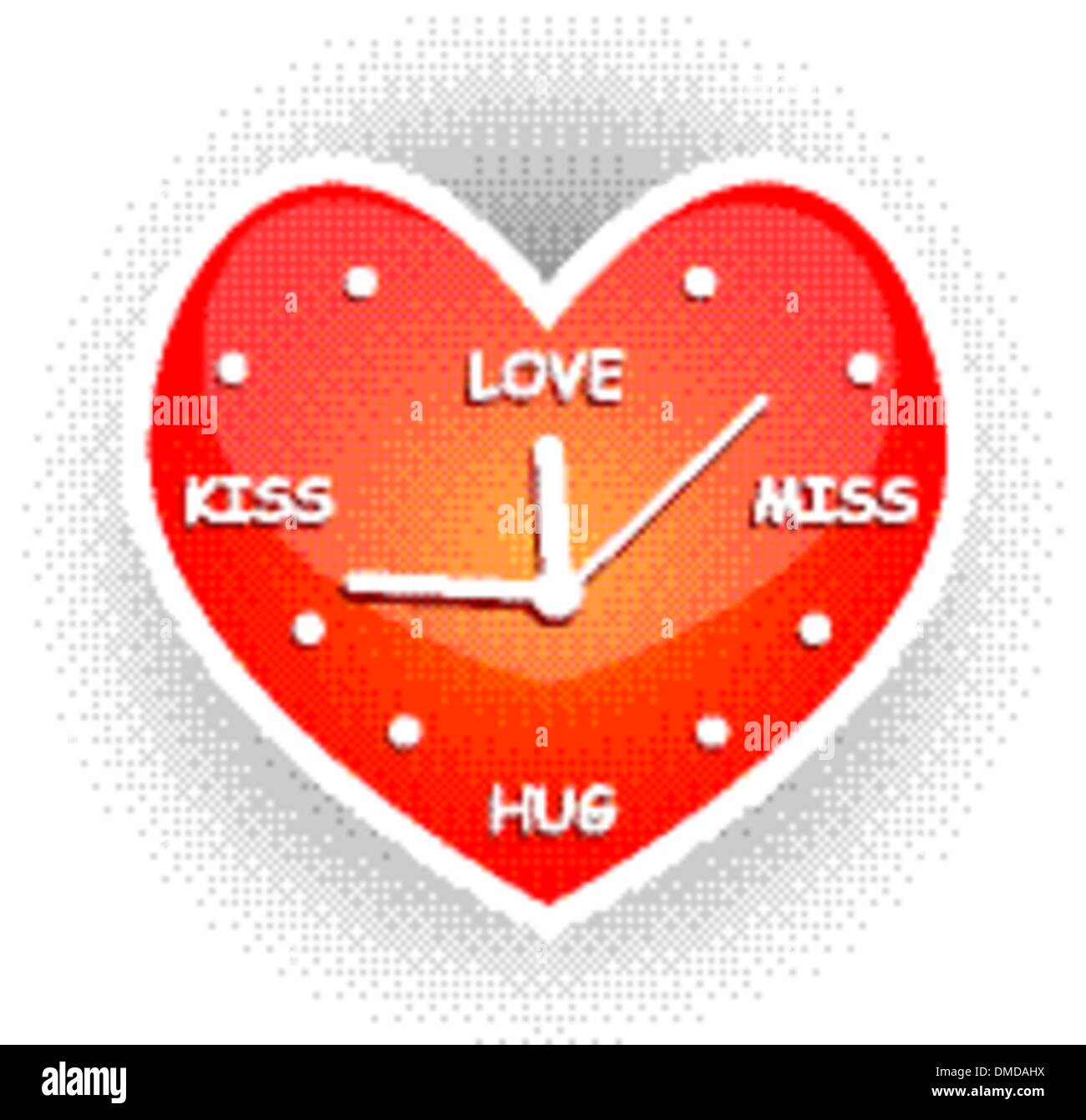 heart of clock Stock Vector Image & Art Alamy