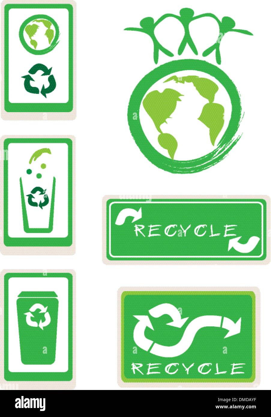 Set of Recycle Sign for Save The World Stock Vector Image & Art Alamy