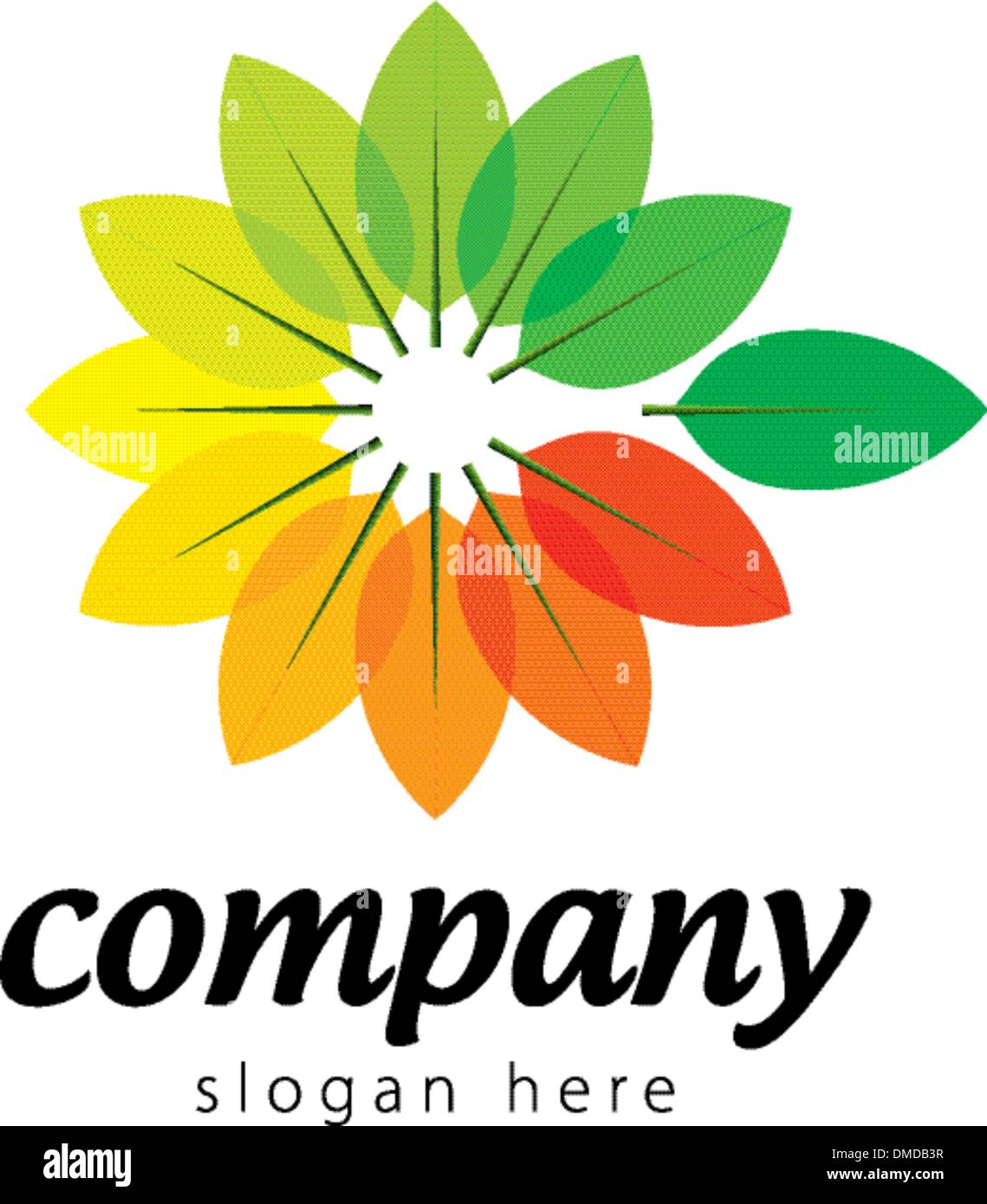 logo colorful plants Stock Vector