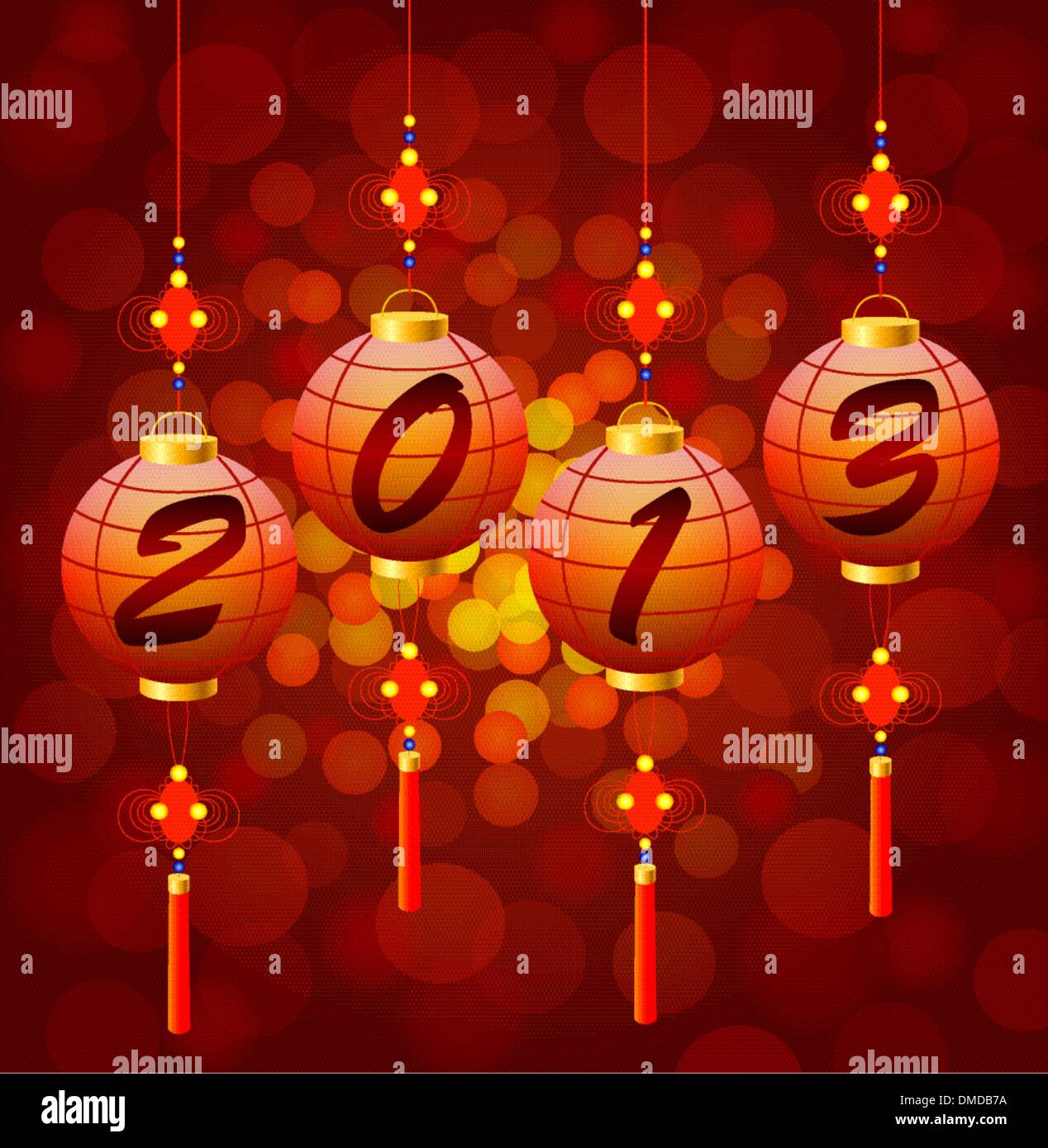 Chinese New Year lanterns Stock Vector