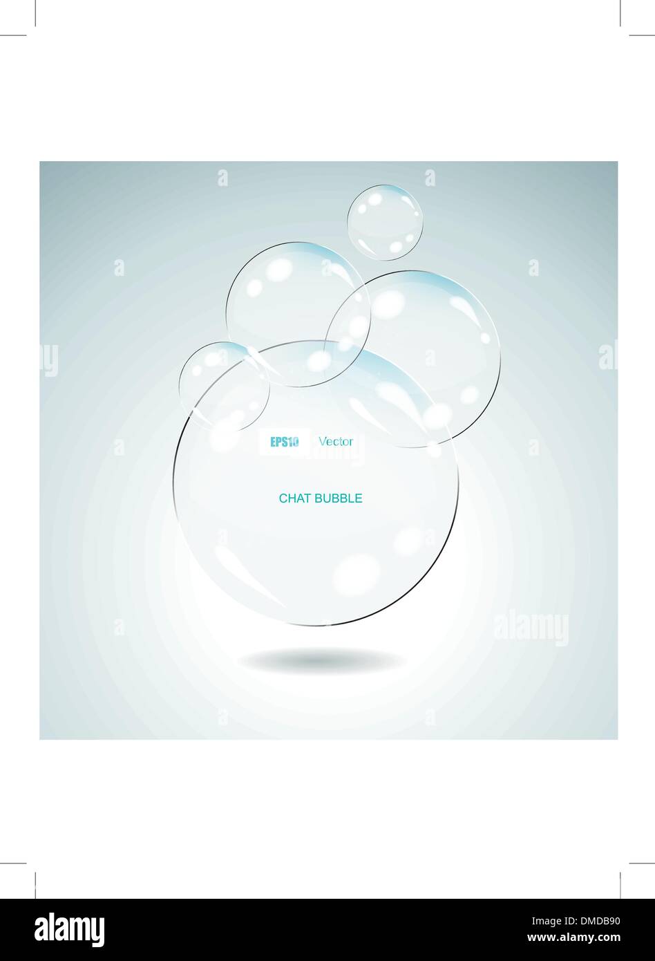 Vector Idea Bulbs. Glass Chat Bubbles Stock Vector