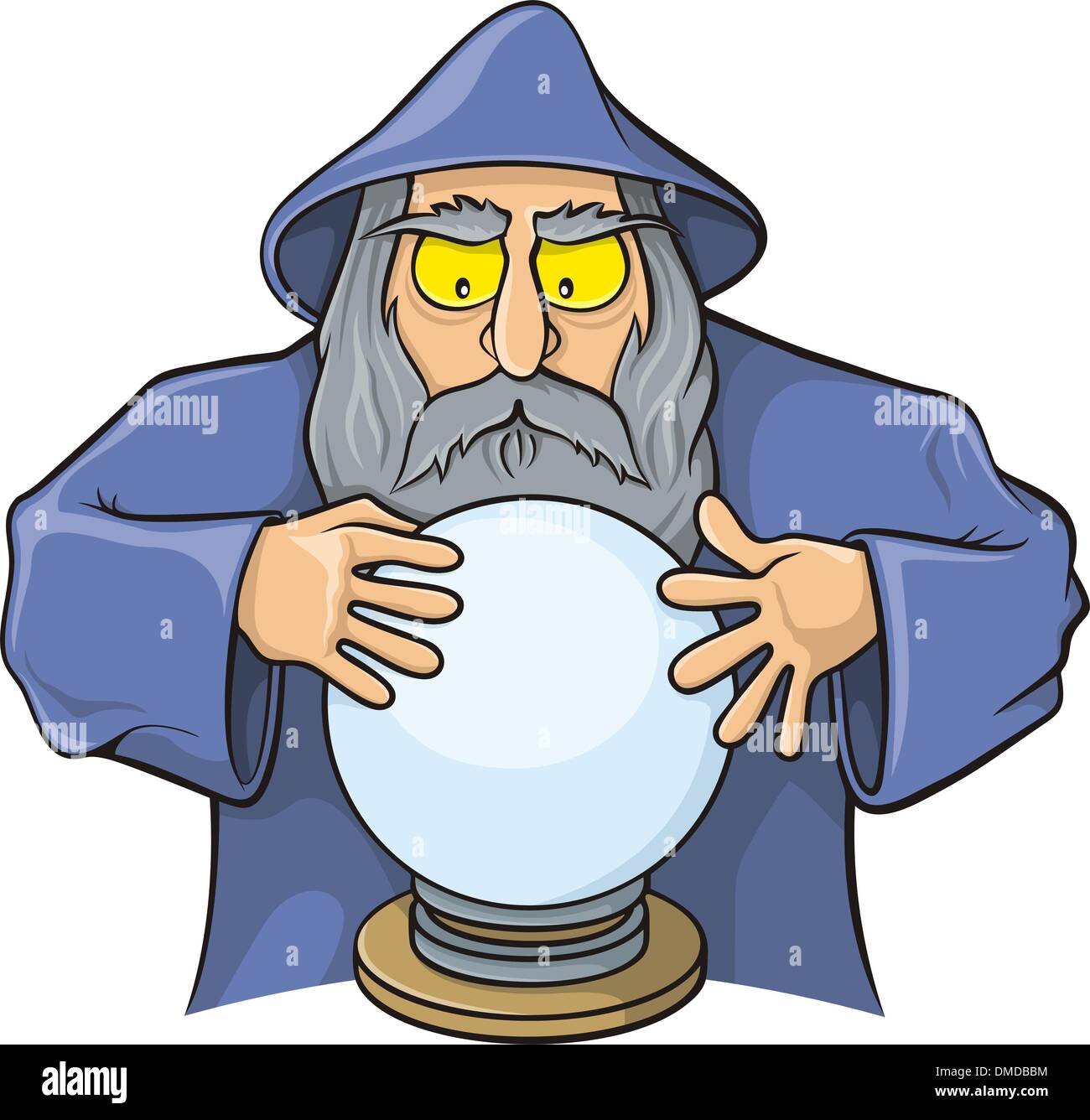 Wizard with magic ball Stock Vector Image & Art - Alamy