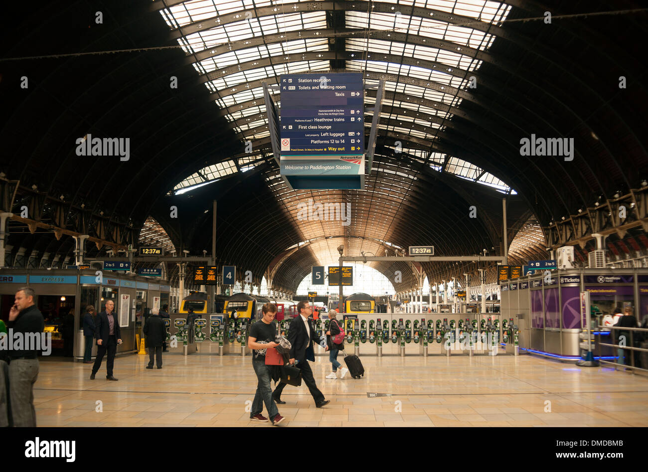 Paddington train station, West London, England, United Kingdom Stock