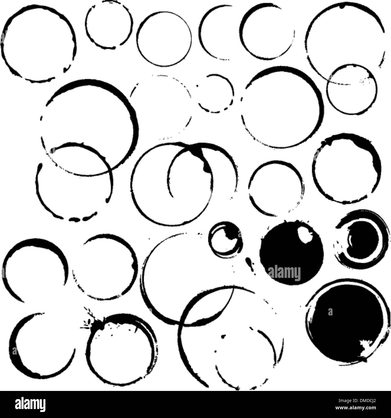 ink stains paint ring Stock Vector