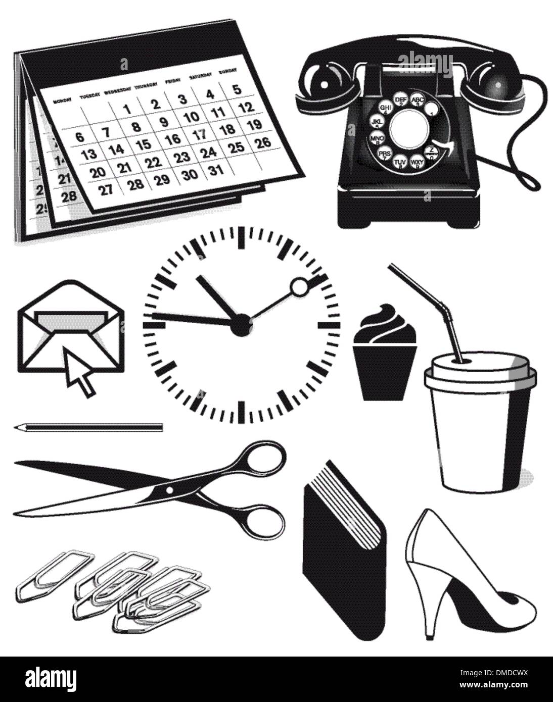 Office supplies stationery Cut Out Stock Images & Pictures - Alamy