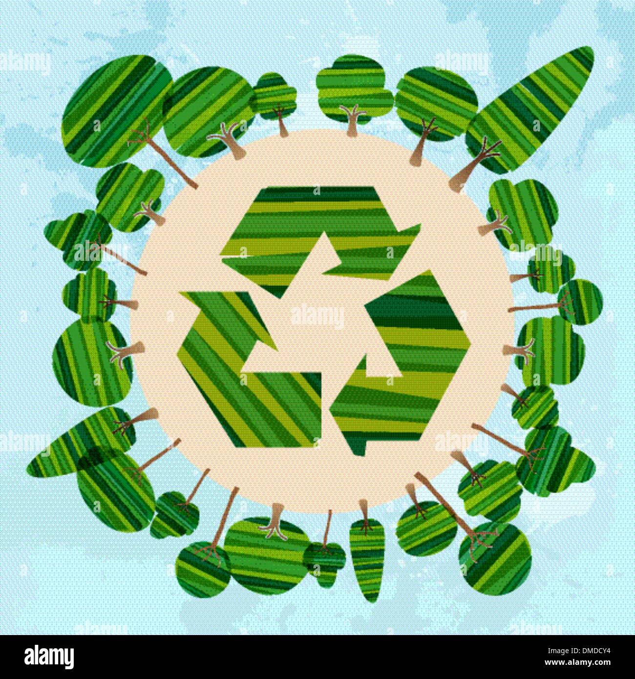 Green tree Earth Stock Vector Image & Art - Alamy